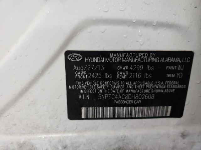 Photo 10 from auction – 2013 HYUNDAI SONATA SE with VIN 5NPEC4AC8DH802608