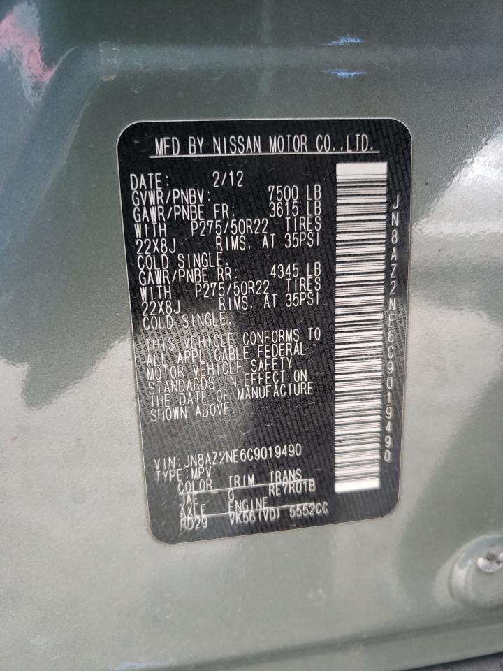 Photo 10 from auction – 2012 INFINITI QX56 with VIN JN8AZ2NE6C9019490