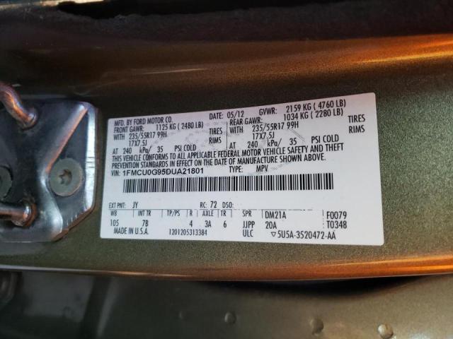 Photo 10 from auction – 2013 FORD ESCAPE SE with VIN 1FMCU0G95DUA21801