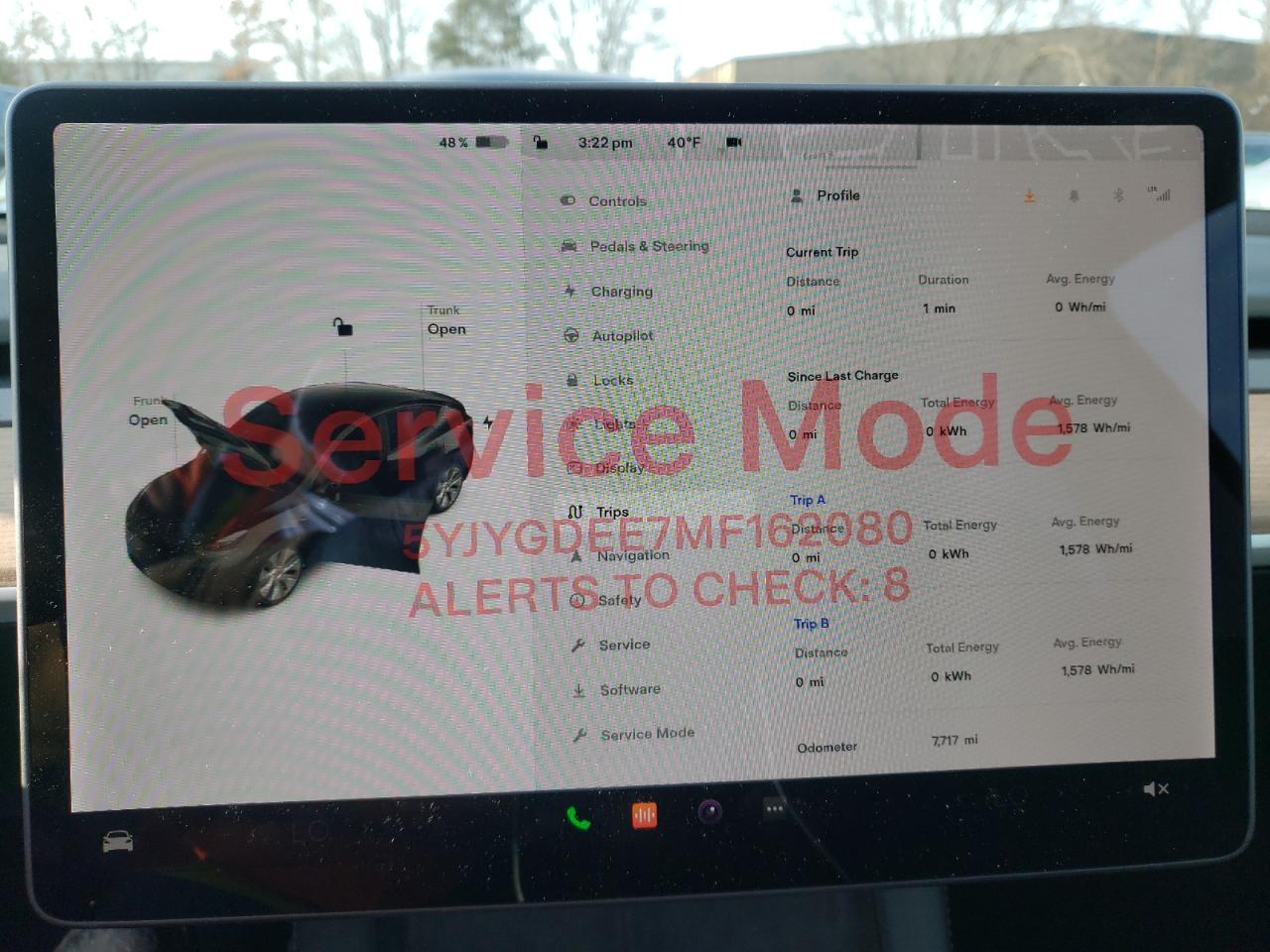 Photo 8 from auction – 2021 TESLA MODEL Y with VIN 5YJYGDEE7MF162080