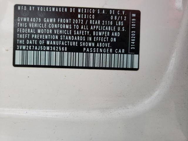 Photo 10 from auction – 2013 VOLKSWAGEN JETTA BASE with VIN 3VW2K7AJ5DM362568