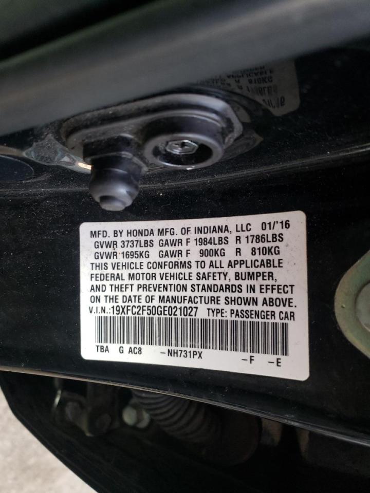 Photo 10 from auction – 2016 HONDA CIVIC LX with VIN 19XFC2F50GE021027