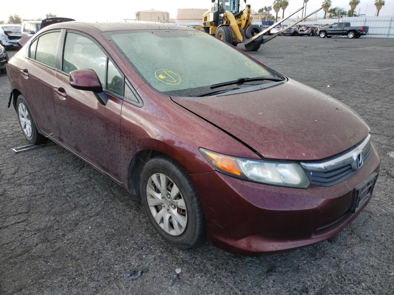 HONDA CIVIC LX 2012 with VIN 19XFB2F54CE320565 - Photo from auction