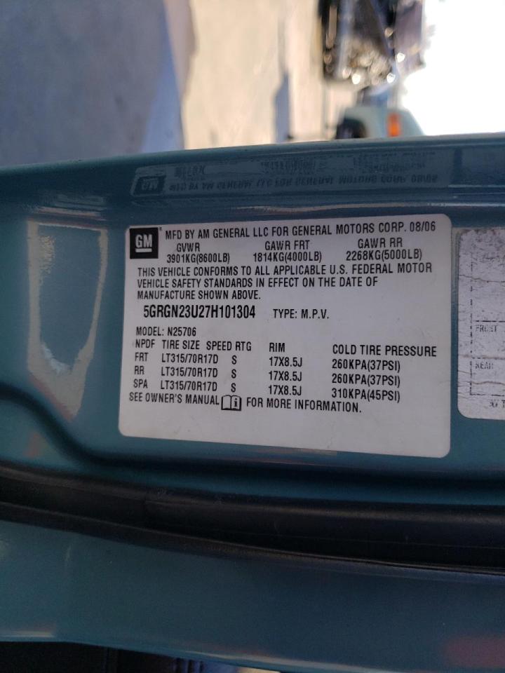 Photo 10 from auction – 2007 HUMMER H2 with VIN 5GRGN23U27H101304