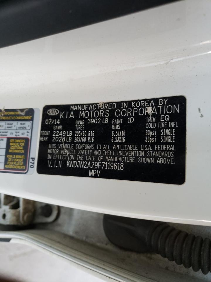 Photo 10 from auction – 2015 KIA SOUL with VIN KNDJN2A29F7119618