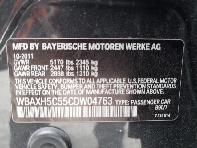 Photo 10 from auction – 2012 BMW 528 XI with VIN WBAXH5C55CDW04763
