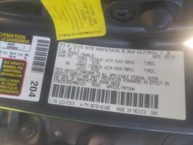 Photo 10 from auction – 2016 TOYOTA TACOMA DOU with VIN 3TMAZ5CN5GM002123