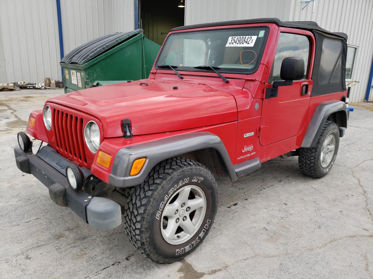 Photo 2 from auction – 2004 JEEP WRANGLER X with VIN 1J4FA39SX4P738151