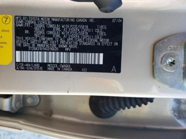 Photo 10 from auction – 2004 LEXUS RX 330 with VIN 2T2GA31U14C016620