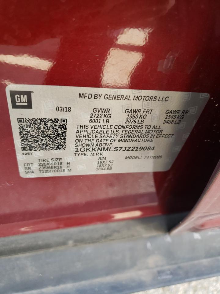 Photo 10 from auction – 2018 GMC ACADIA SLT with VIN 1GKKNMLS7JZ219084