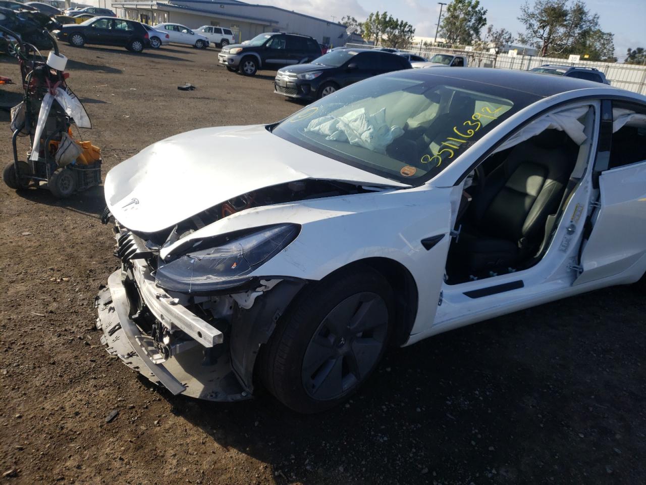Photo 9 from auction – 2021 TESLA MODEL 3 with VIN 5YJ3E1EA0MF923477