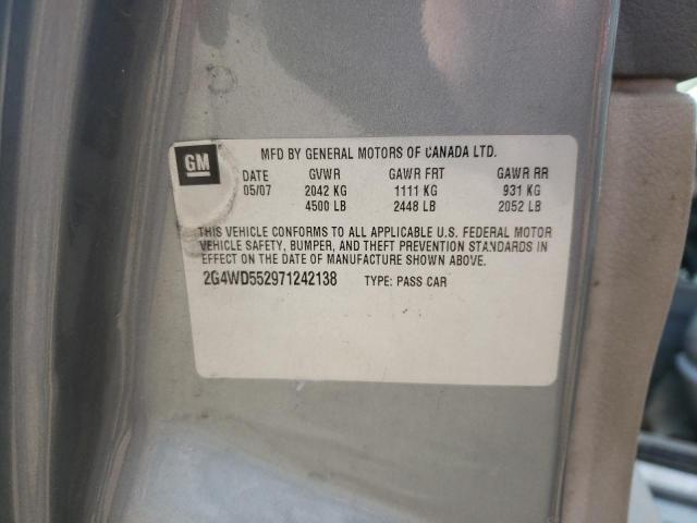 Photo 10 from auction – 2007 BUICK LACROSSE C with VIN 2G4WD552971242138