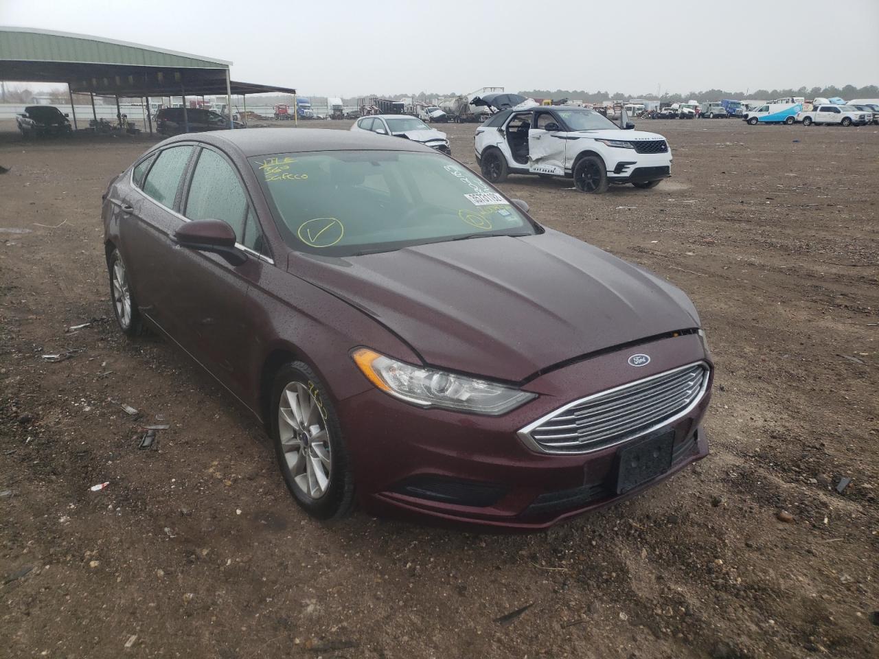 FORD FUSION SE 2017 with VIN 3FA6P0H77HR200432 - Photo from auction