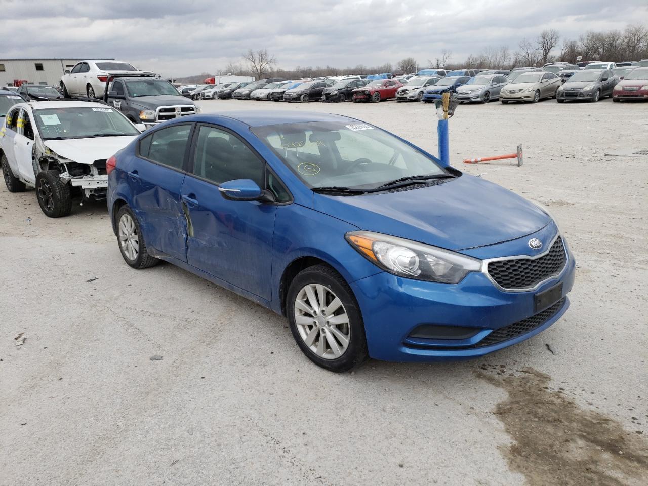 KIA FORTE LX 2014 with VIN KNAFX4A65E5092729 - Photo from auction