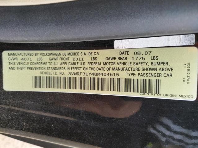 Photo 10 from auction – 2008 VOLKSWAGEN NEW BEETLE with VIN 3VWRF31Y48M404615