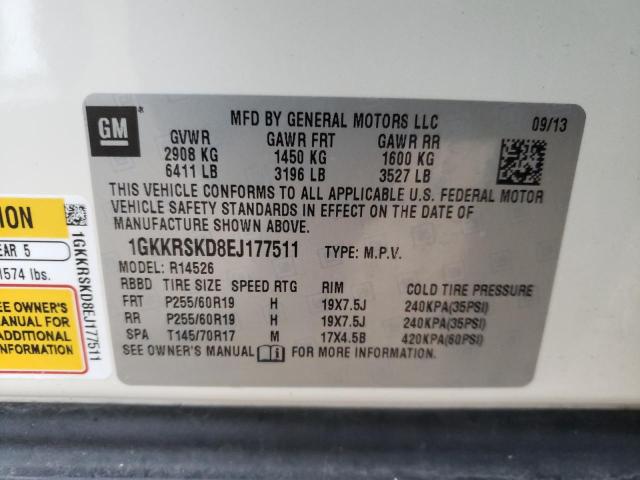Photo 10 from auction – 2014 GMC ACADIA SLT with VIN 1GKKRSKD8EJ177511
