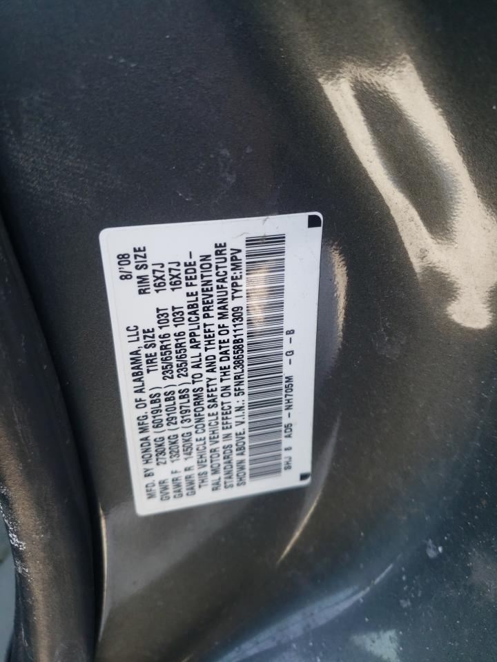 Photo 10 from auction – 2008 HONDA ODYSSEY EX with VIN 5FNRL38658B111309