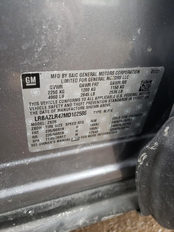 Photo 10 from auction – 2021 BUICK ENVISION P with VIN LRBAZLR47MD102586