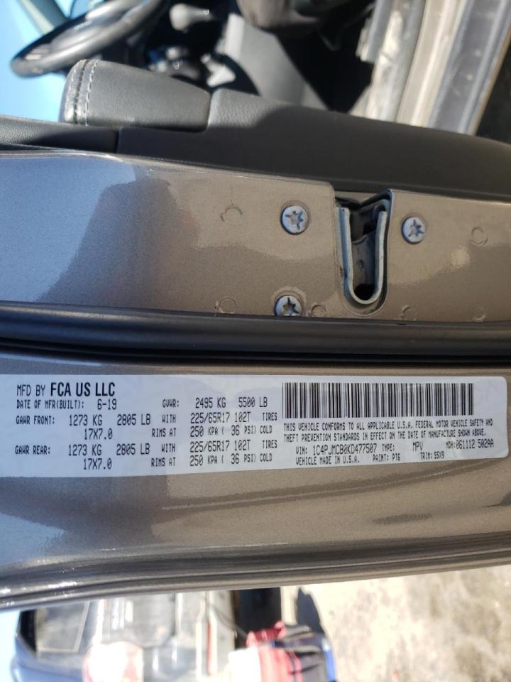 Photo 10 from auction – 2019 JEEP CHEROKEE L with VIN 1C4PJMCB0KD477507