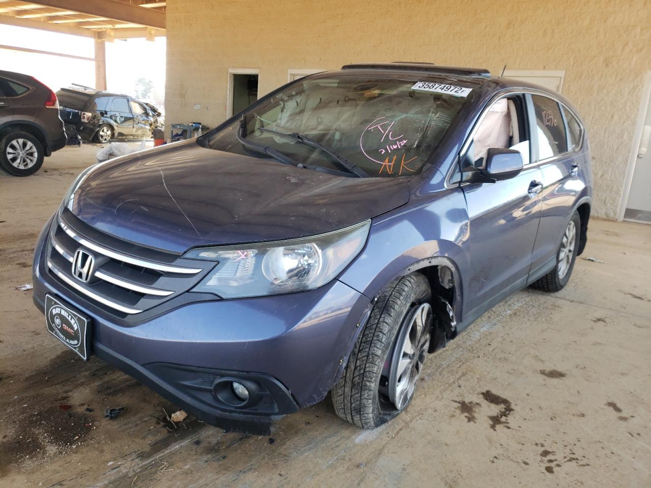 Photo 2 from auction – 2012 HONDA CR-V EX with VIN 3CZRM3H55CG701866