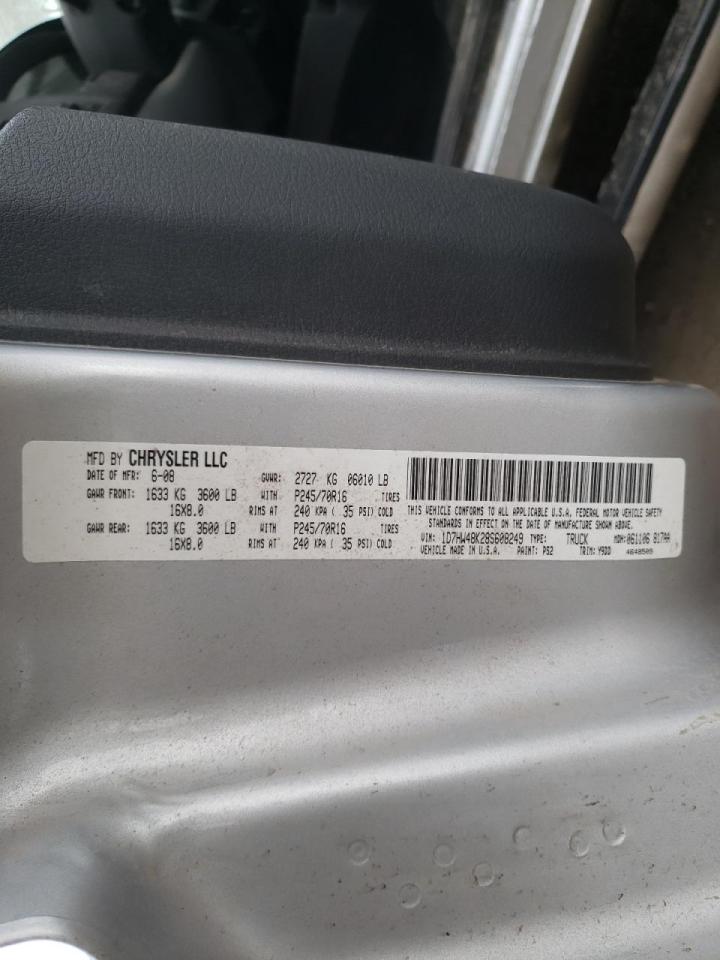 Photo 10 from auction – 2008 DODGE DAKOTA QUA with VIN 1D7HW48K28S608249