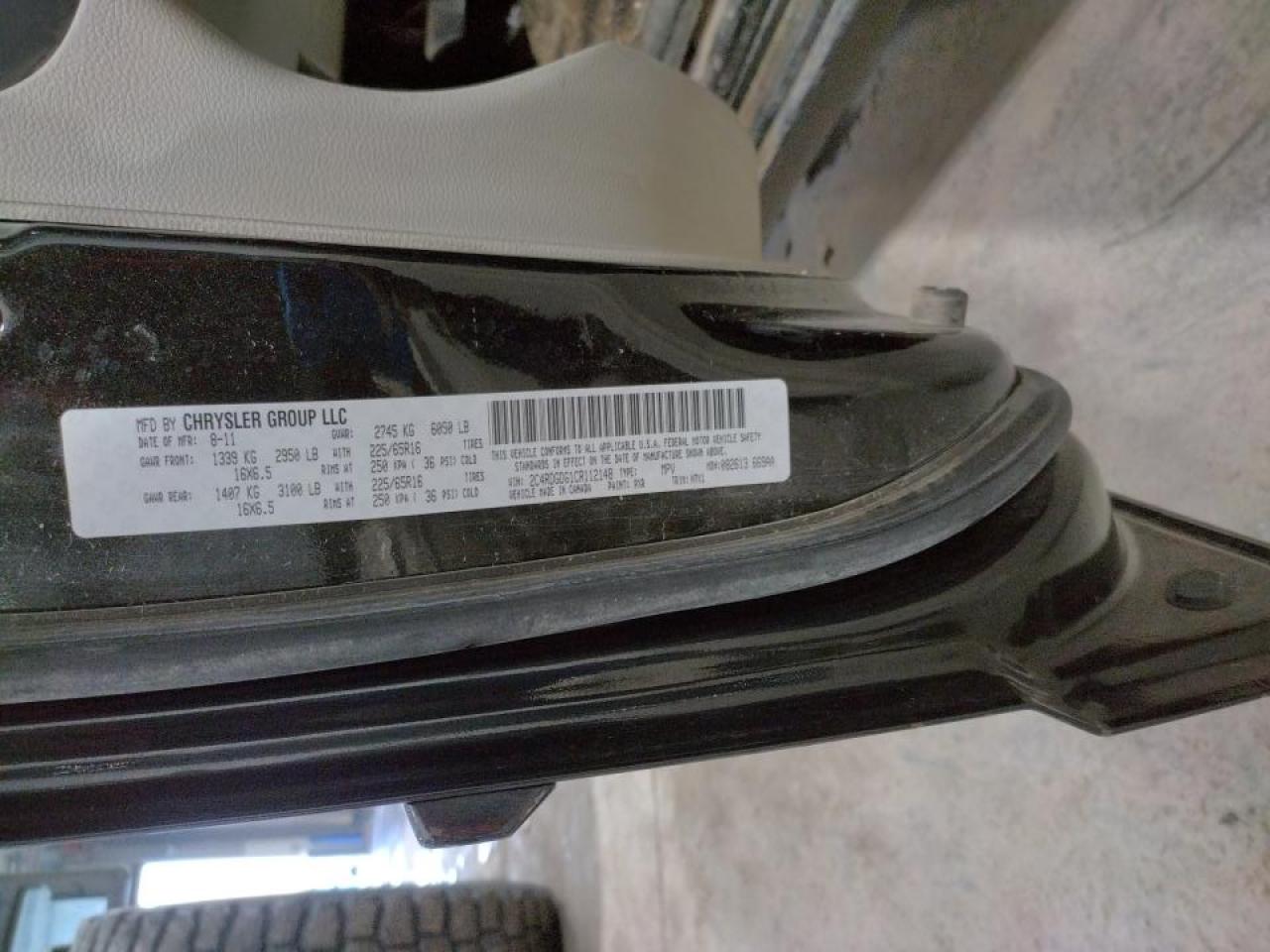 Photo 10 from auction – 2012 DODGE GRAND CARA with VIN 2C4RDGDG1CR112148