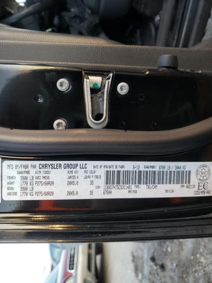 Photo 10 from auction – 2012 DODGE RAM 1500 S with VIN 1C6RD7HT5CS311491