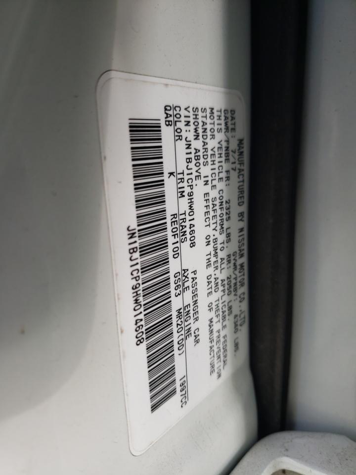 Photo 10 from auction – 2017 NISSAN ROGUE with VIN JN1BJ1CP9HW014608