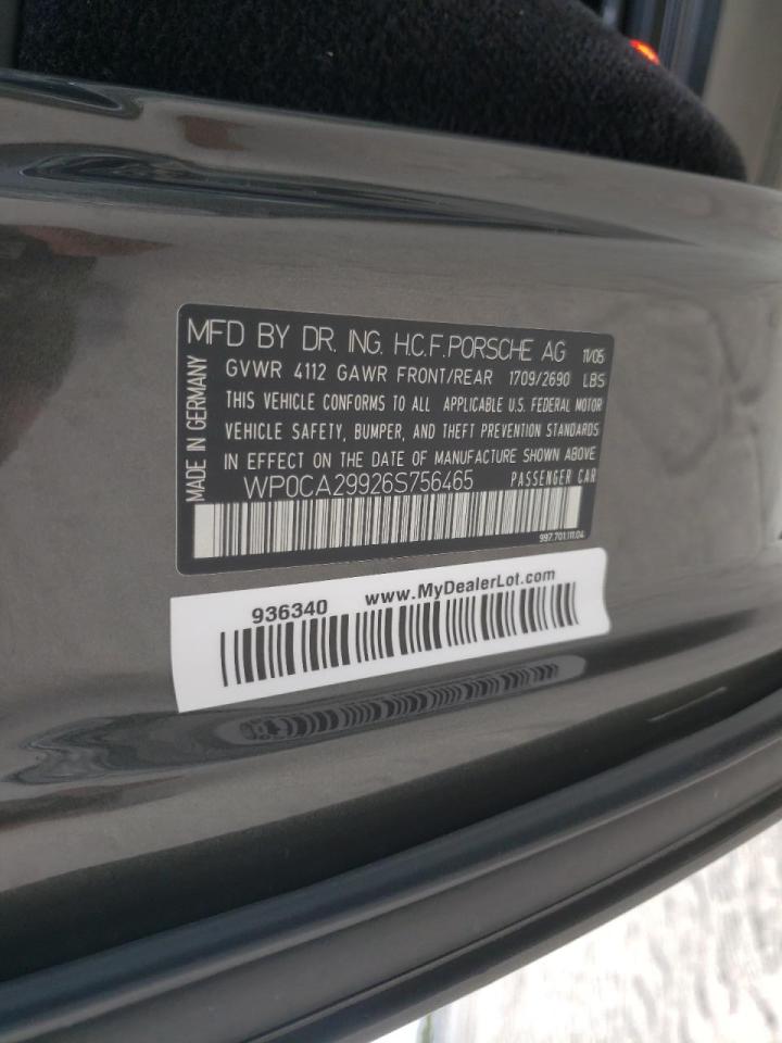 Photo 10 from auction – 2006 PORSCHE 911 NEW GE with VIN WP0CA29926S756465