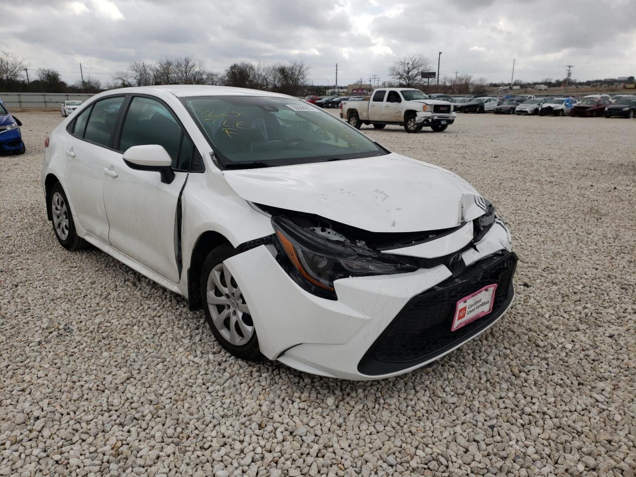 TOYOTA COROLLA LE 2020 with VIN 5YFEPRAE0LP043912 - Photo from auction