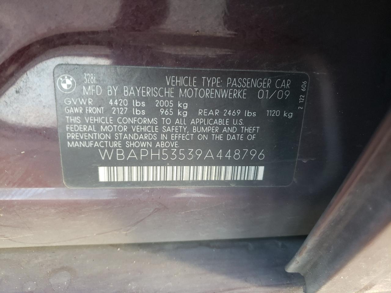 Photo 10 from auction – 2009 BMW 328 I SULE with VIN WBAPH53539A448796