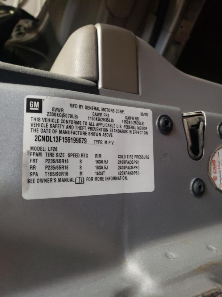 Photo 10 from auction – 2005 CHEVROLET EQUINOX LS with VIN 2CNDL13F156199679