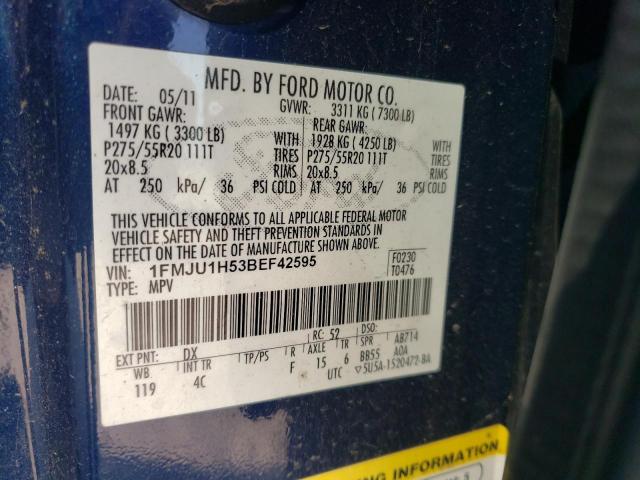 Photo 10 from auction – 2011 FORD EXPEDITION with VIN 1FMJU1H53BEF42595
