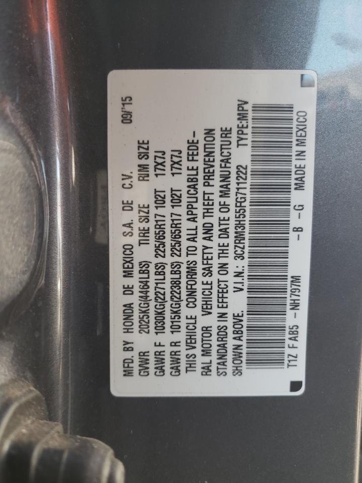 Photo 10 from auction – 2015 HONDA CR-V EX with VIN 3CZRM3H55FG711222