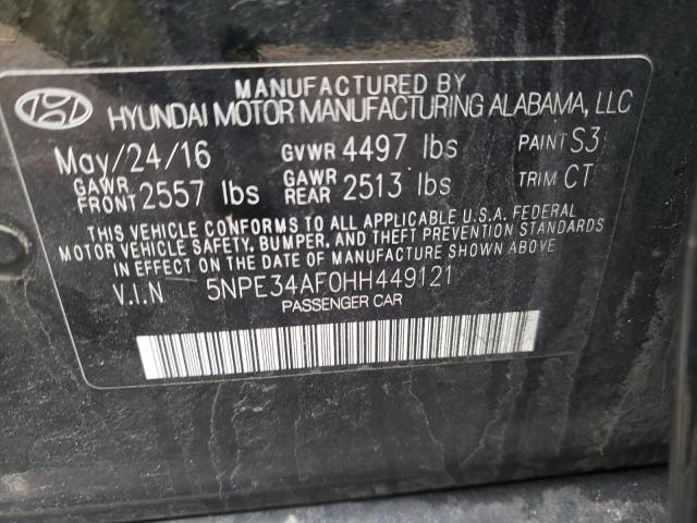 Photo 10 from auction – 2017 HYUNDAI SONATA SPO with VIN 5NPE34AF0HH449121