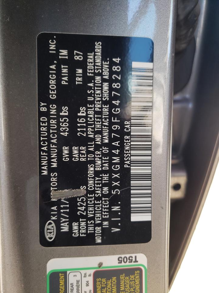 Photo 10 from auction – 2015 KIA OPTIMA LX with VIN 5XXGM4A79FG478284
