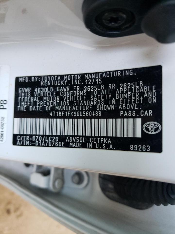 Photo 10 from auction – 2016 TOYOTA CAMRY LE with VIN 4T1BF1FK9GU560488