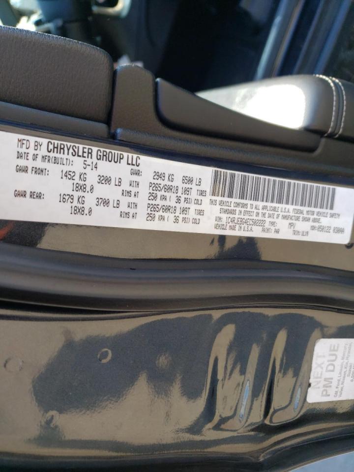 Photo 10 from auction – 2014 JEEP GRAND CHER with VIN 1C4RJEBG4EC502222