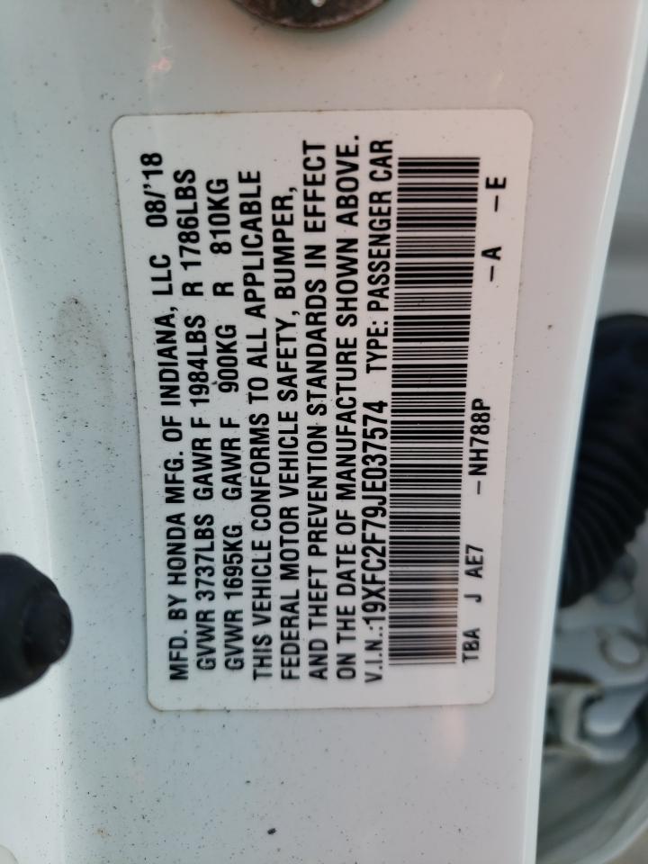 Photo 10 from auction – 2018 HONDA CIVIC EX with VIN 19XFC2F79JE037574