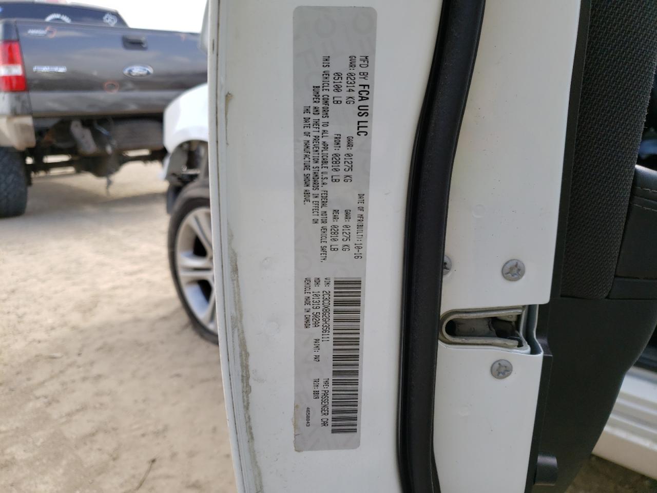 Photo 10 from auction – 2016 DODGE CHARGER SE with VIN 2C3CDXBG2GH356111