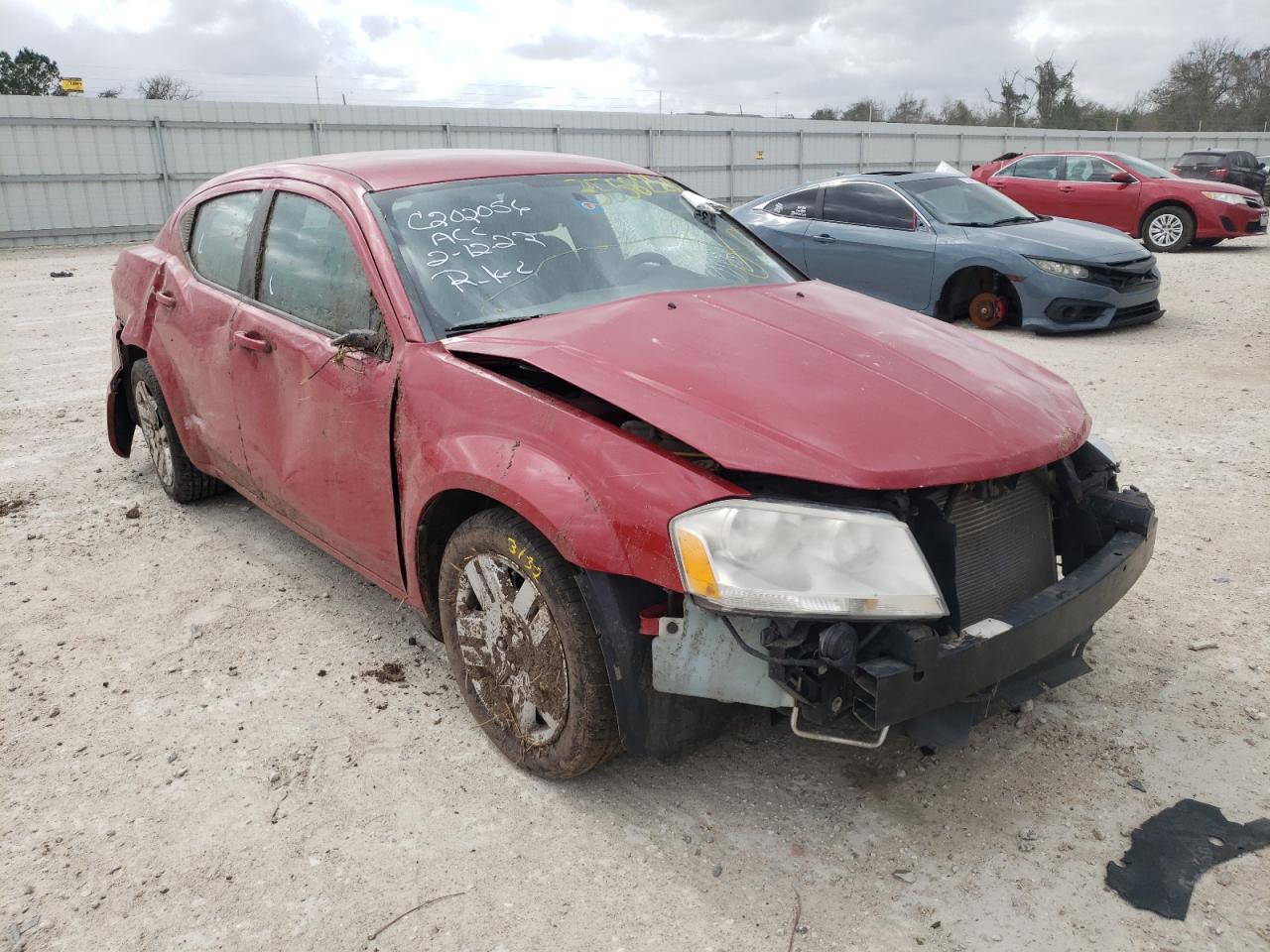 DODGE AVENGER SE 2012 with VIN 1C3CDZAB3CN223750 - Photo from auction