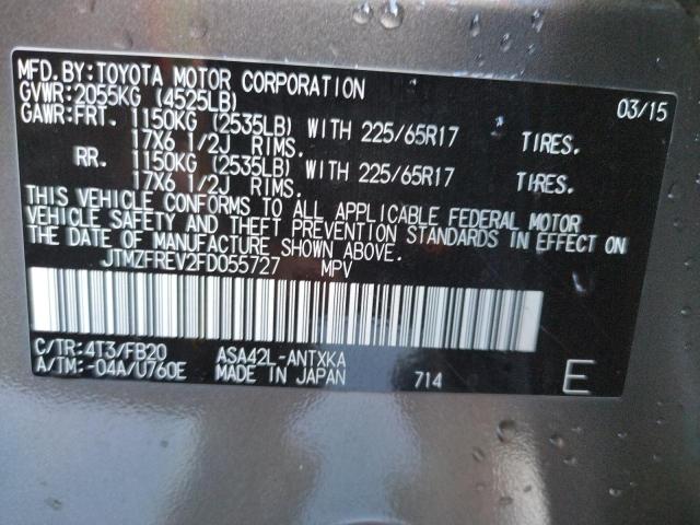 Photo 10 from auction – 2015 TOYOTA RAV4 LE with VIN JTMZFREV2FD055727