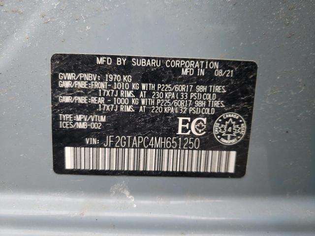 Photo 10 from auction – 2021 SUBARU CROSSTREK with VIN JF2GTAPC4MH651250
