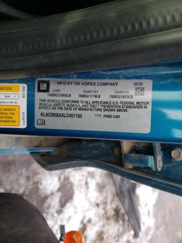 Photo 10 from auction – 2020 CHEVROLET SPARK LS with VIN KL8CB6SAXLC457183