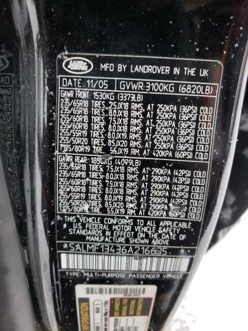 Photo 10 from auction – 2006 LAND ROVER RANGE ROVE with VIN SALMF13436A216635