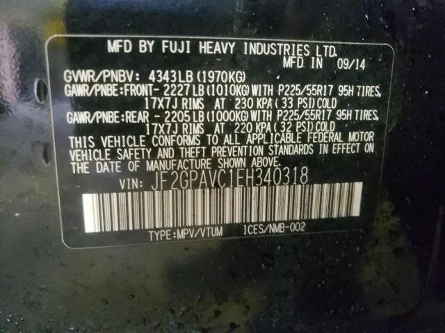 Photo 10 from auction – 2014 SUBARU XV CROSSTR with VIN JF2GPAVC1EH340318
