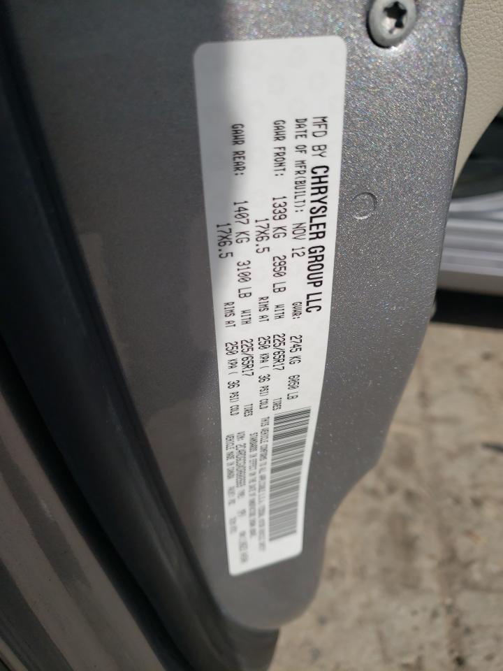 Photo 10 from auction – 2013 DODGE GRAND CARA with VIN 2C4RDGCGXDR602669