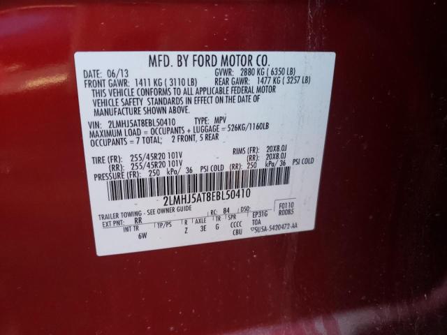 Photo 10 from auction – 2014 LINCOLN MKT with VIN 2LMHJ5AT8EBL50410