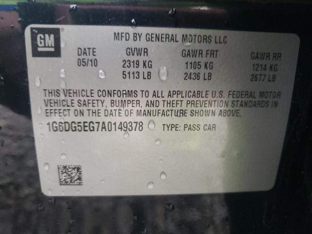 Photo 10 from auction – 2010 CADILLAC CTS LUXURY with VIN 1G6DG5EG7A0149378