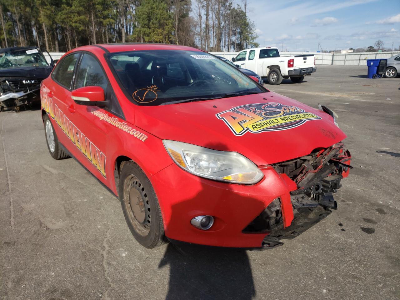 FORD FOCUS SE 2012 with VIN 1FAHP3F27CL381041 - Photo from auction